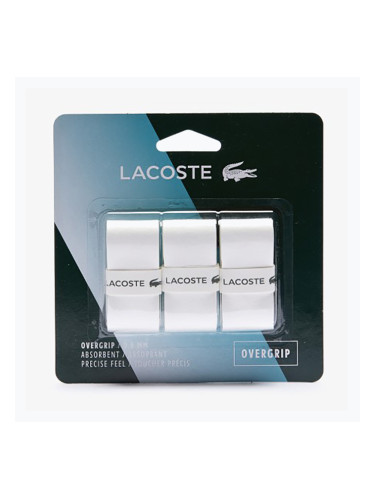 Грип за тенис ракета Lacoste Absorbent Overgrip 3 бр. white