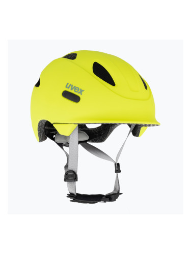 UVEX детска каска за велосипед Oyo неоново жълто/моравозелено матово