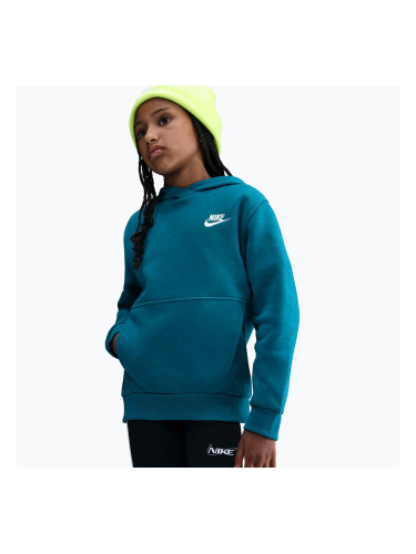 Детски суитшърт Nike Sportswear Club Fleece green abyss/white