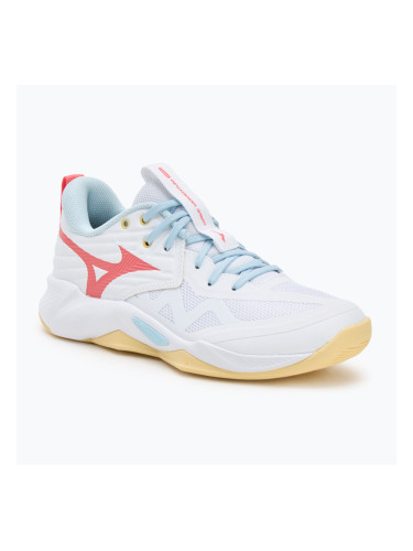 Дамски обувки за волейбол Mizuno Wave Momentum Pro white/calypso coral/pale banan