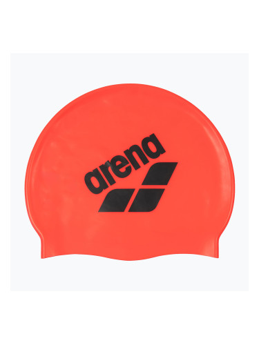 Шапка за плуване arena Big Logo bright coral/asphalt