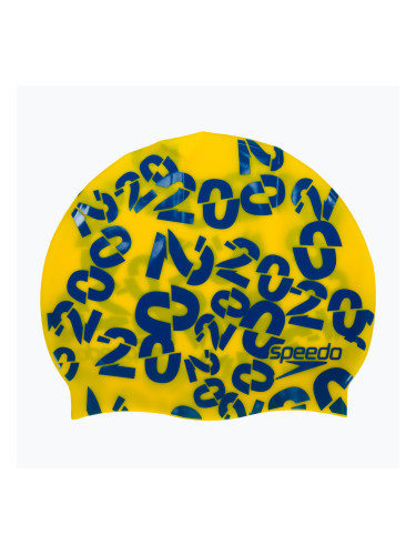 Детска шапка за плуване Speedo Slogan жълта 68-08386D690