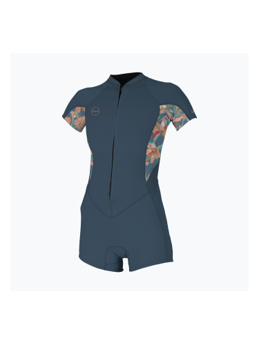 O'Neill Bahia 2/1 mm Front Zip Spring дамски скафандър copen blue/ painted tropics/ copen blue