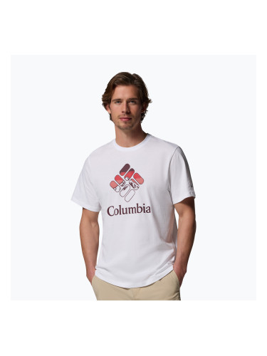 Мъжка тениска Columbia CSC Seasonal Graphic white/heavenly stacked gem