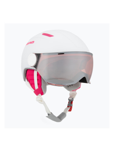 Детска ски каска HEAD Maja Visor white/silver red