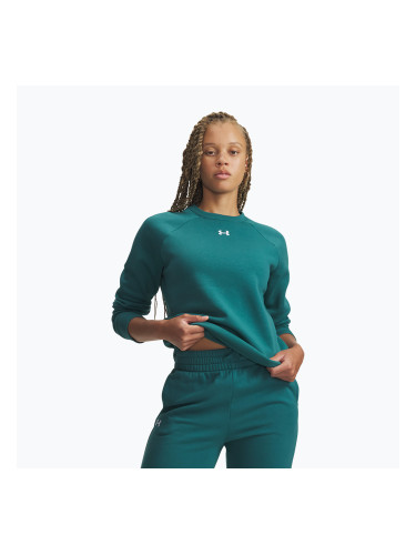 Дамски суитшърт Under Armour Rival Fleece Crew rack green/white