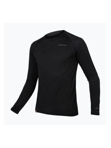 Мъжка блуза с дълъг ръкав за колоездене Endura Baabaa Merino black