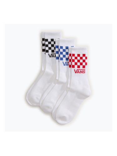 Чорапи Vans Classic Check Crew 3 чифта white