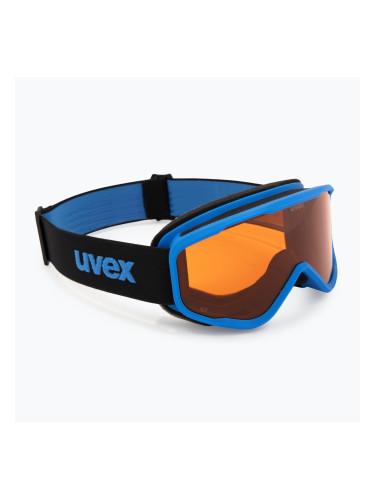 Детска скиорска маска UVEX Speedy Nova Jr blue/laser gold