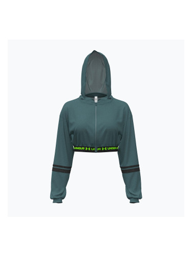 Дамски суитшърт Under Armour HeatGear Mesh FZ rack green/hyper green