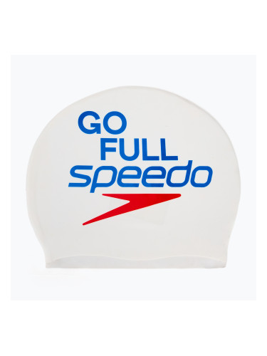 Шапка за плуване Speedo Printed Silicone speedo white go full speedo
