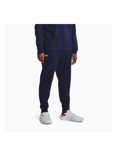 Мъжки панталони за тренировка Under Armour Rival Fleece midnight navy/white