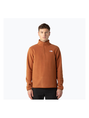 Мъжки суитшърт от полар The North Face Glacier Fleece 1/4 Zip burnt umber
