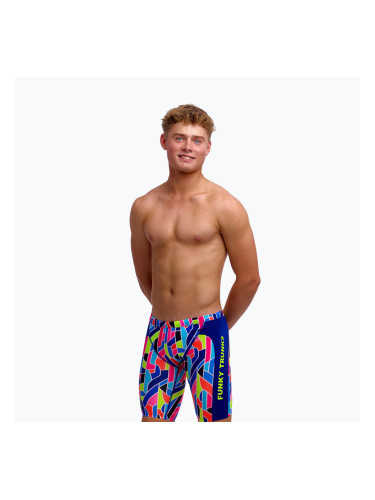 Детски плувни шорти тип клин Funky Trunks Training Jammers fault lines