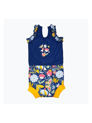 Детски бански от една част Splash About Happy Nappy Meadow тъмносин CHNGDL