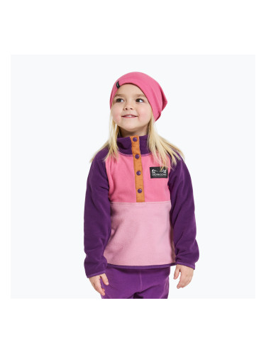 Didriksons Monte Half Button детски поларен суитшърт светло розово heather