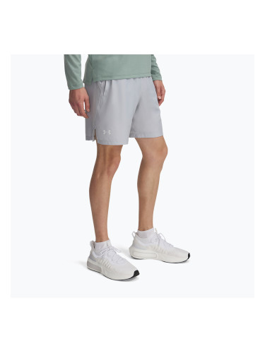 Мъжки къси панталони за бягане Under Armour Launch 7" mod gray / white / reflective