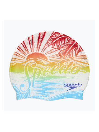 Шапка за плуване Speedo Printed Silicone volcanic orange speedo sunset