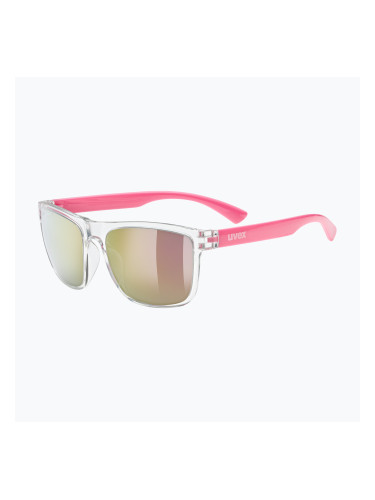 Детски слънчеви очила UVEX Rookie Jr clear pink/mirror pink