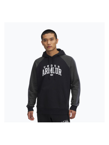 Мъжки суитшърт Under Armour Rival Fleece Colorblock Hoodie black/castlerock/white