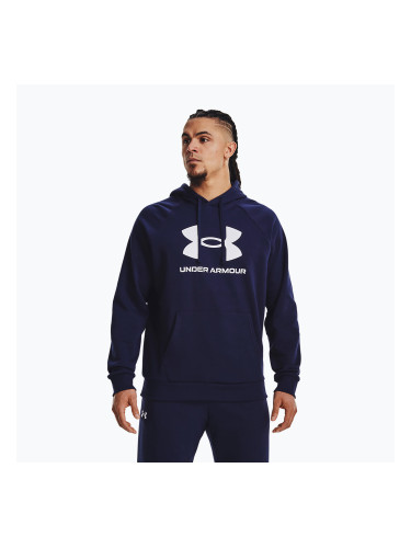 Мъжки суитшърт Under Armour Rival Fleece Logo HD midnight navy/white
