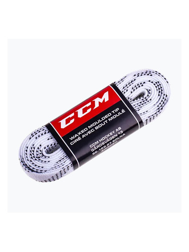 CCM Team Waxed бели връзки за скейт