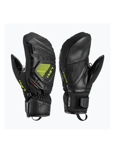 Детски скиорски ръкавици LEKI WCR C-Tech 3D Junior Mitt black/ice lemon