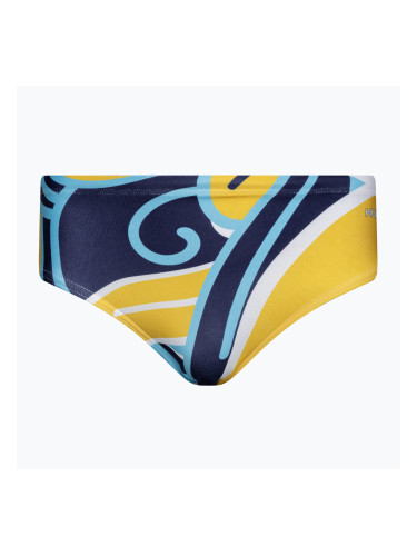 Мъжки слипове за плуване HUUB Brief Jonny navy/yellow