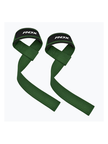 Каишки за вдигане на тежести RDX W1 Weight Training Wrist Straps army green