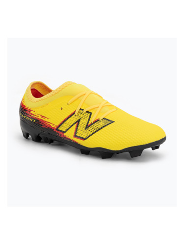 Детски футболни обувки New Balance Furon Team V8 FG punch yellow/black 100/fire cracker
