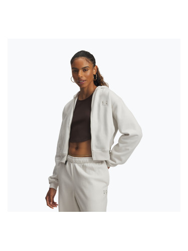 Дамски суитшърт за тренировка Under Armour Icon Vida Fleece FZ summit white/summit white