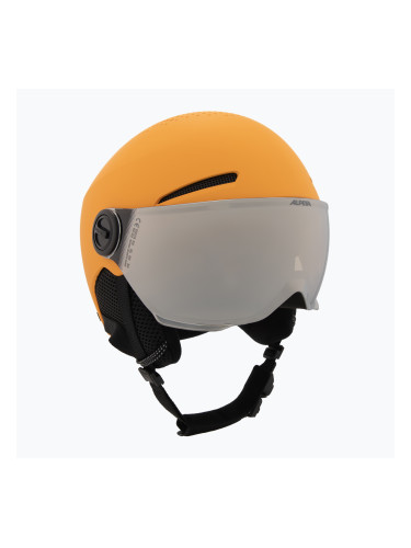Детска ски каска Alpina Zupo Visor Q-Lite burned/ yellow matt
