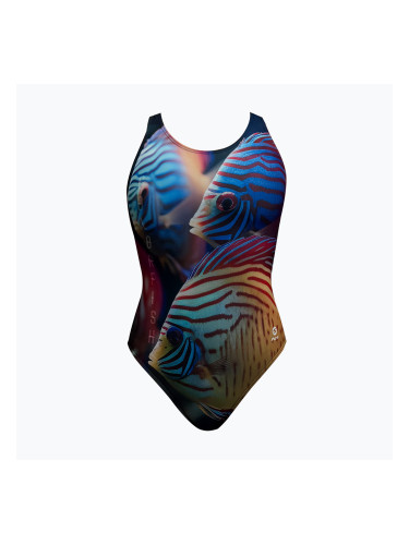 Дамски цял бански костюм RAS Colorfish Race Back multicolour