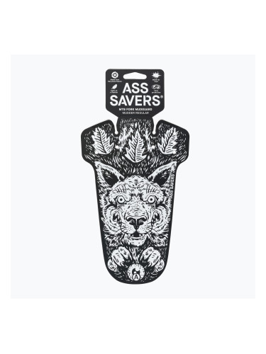 Ass Savers Mudder Предно крило за велосипед черно/бяло MFR-1-WLF