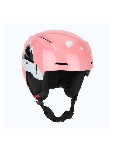 Детска ски каска UVEX Viti Set + очила Speedy Pro pink penguin/lasergold lite