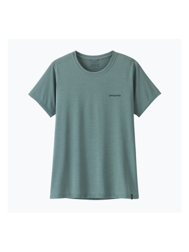 Дамска тениска Patagonia Capilene Cool Daily Shirt - Boardshort Logo blue sage/light blue sage x-dye