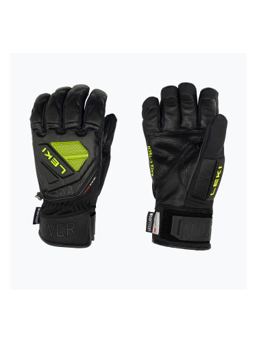 Мъжки ски ръкавици LEKI WCR C-Tech 3D black ice/lemon