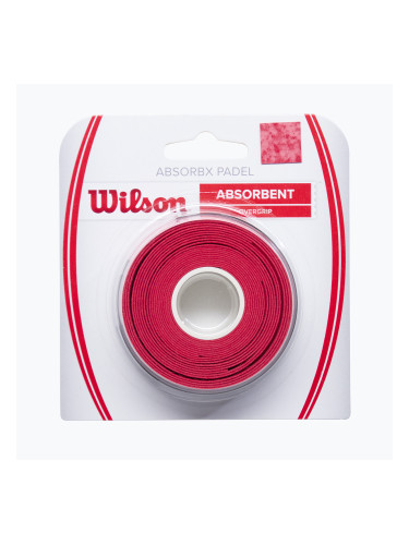 Грип за ракета за падел Wilson Absorbx Overgrip Padel 3 бр. red