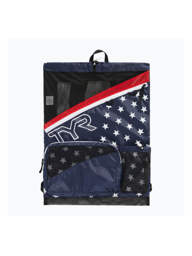 Торба за плуване TYR Elite Team Mesh 40 l red/navy