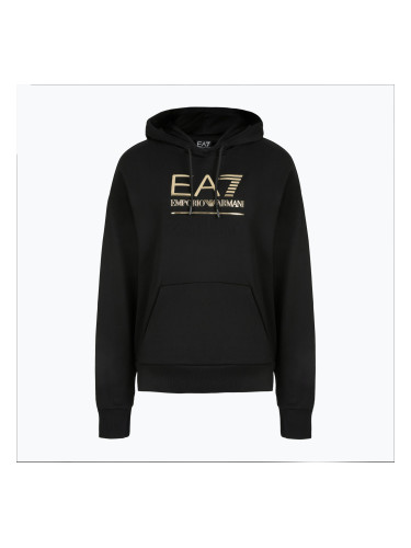 Мъжки суитшърт EA7 Emporio Armani Train Visibility Hoodie black/gold
