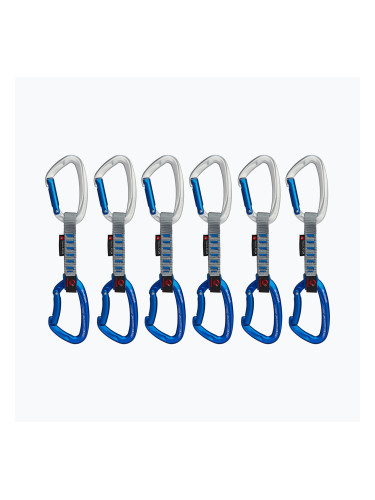 Комплект примки за катерене Mammut Crag Keylock Indicator 6 szt. silver ultramarine