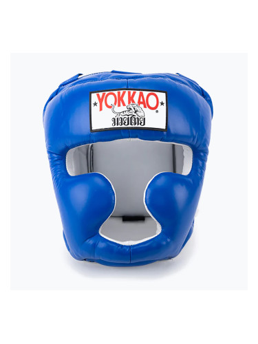 Мъжка боксова каска YOKKAO Training blue