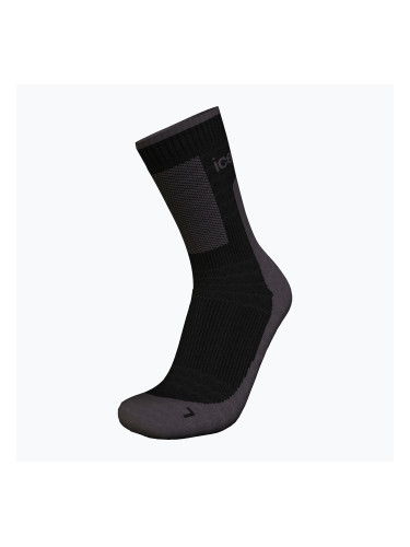 Мъжки чорапи за трекинг Icebreaker Merino Hike+ Medium Crew black/obsidian