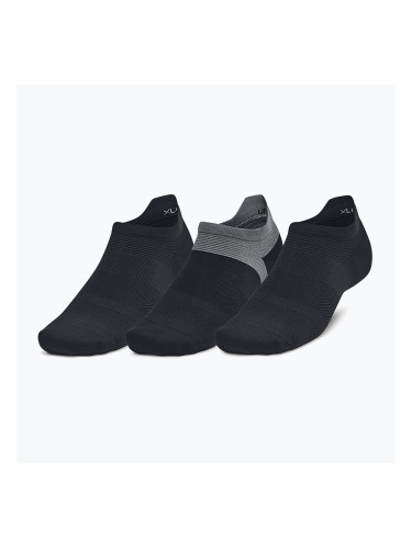 Мъжки чорапи за бягане Under Armour Dry Run Lite No Show 3 чифта black/black/reflective