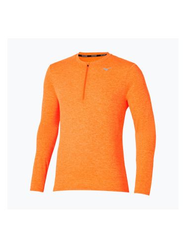Мъжка тениска Mizuno Core Impulse Half Zip Tee tangelo running longsleeve