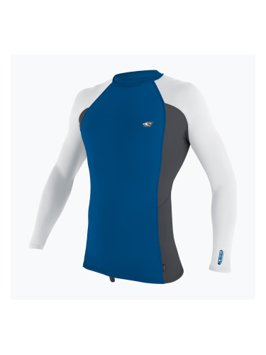 Мъжки ръкав O'Neill Premium Skins Rash Guard deep sea/ graphite/ white за плуване с дълъг ръкав