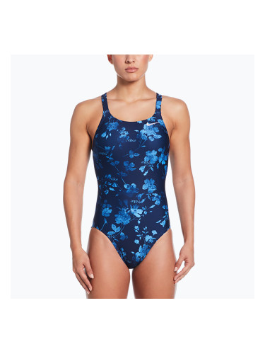 Дамски бански костюм от една част Nike Hydrastrong Fastback midnight navy