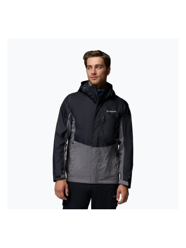Мъжко яке за дъжд Columbia Pouring Adventure III black/city grey