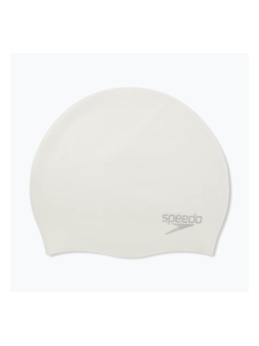 Шапка за плуване Speedo Plain Moulded Silicone white/silver