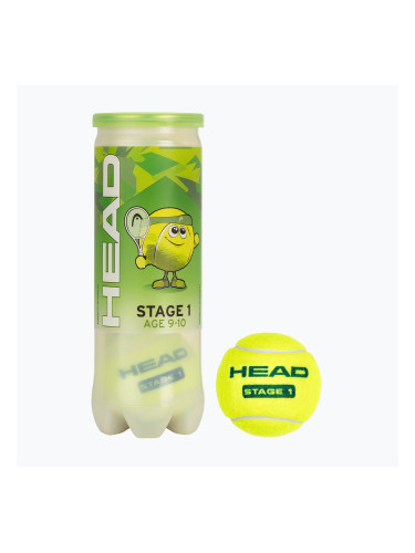Детски топки за тенис HEAD Stage 1 3 бр. green
